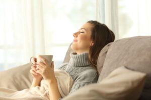 Woman Enjoying Good Indoor Air Quality